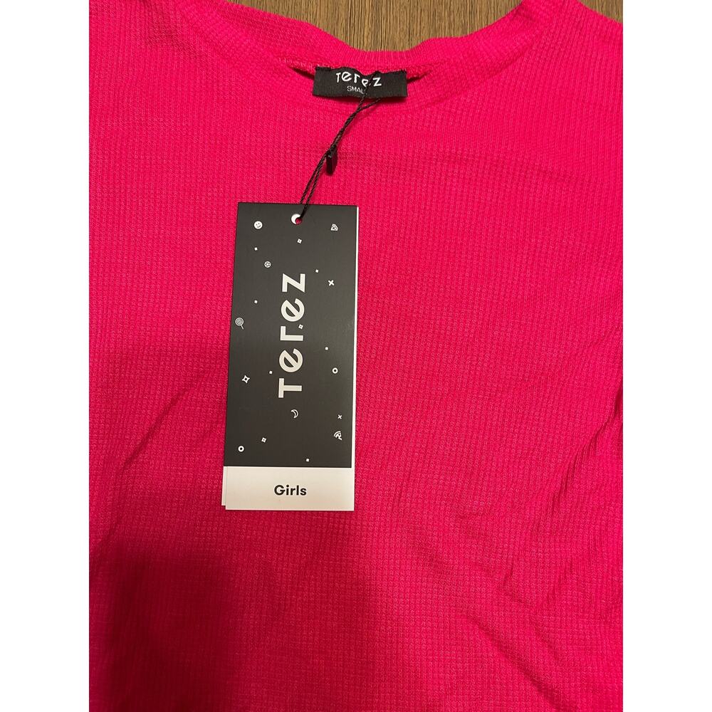 Terez Girls Ribbed Cold Shoulder Long Sleeve, NWT, Size: Small - Picture 3 of 4